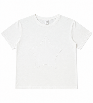 Cotton Lani White Star Cotton T-shirt
