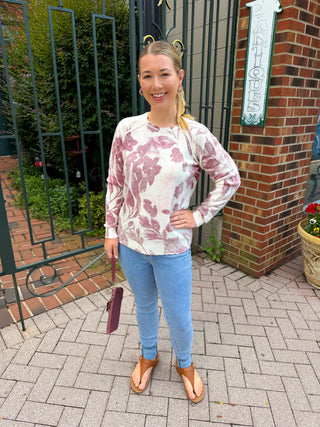 Charlie B Blossom Reversible Raglan Sweater