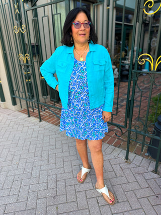 Beachtime by Lulu B Starfish Blues Cha Cha Dress
