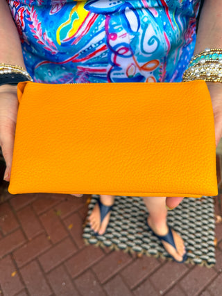 Riley Vegan Crossbody - Pale Orange