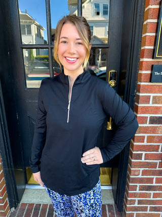 Lulu B Black Quarter Zip Pullover