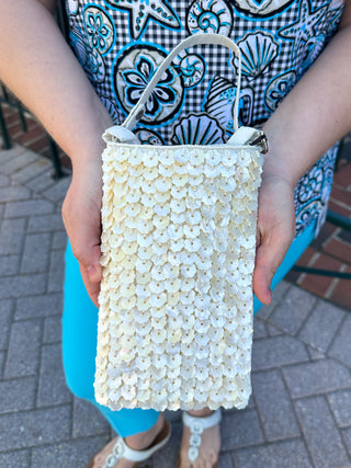 Capiz Flower Club Bag
