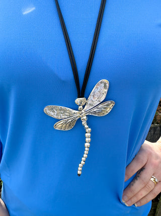 Silver Dragonfly Necklace
