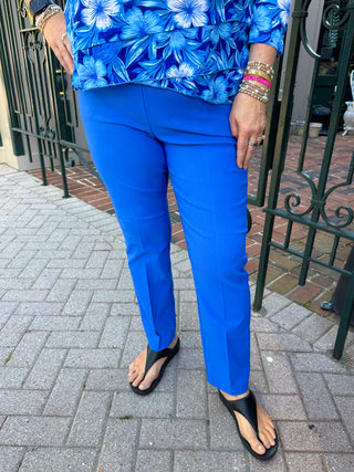 Bangladine by Lulu B Blue Pull-On Ankle Pant