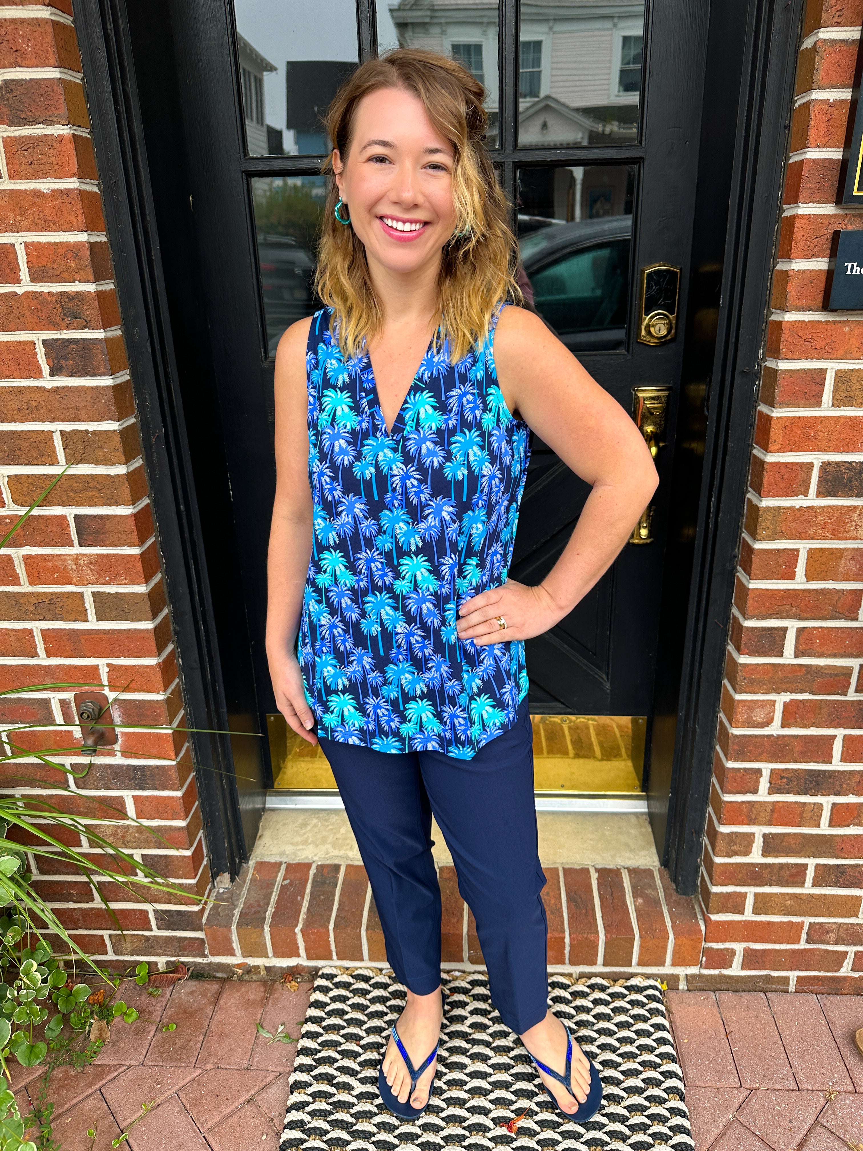 FitFlops iQushion Midnight Navy Ombré Sparkle Flip-Flops