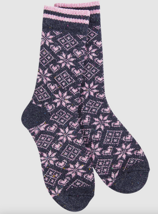 Diamond Denim Holiday Confetti Crew Socks