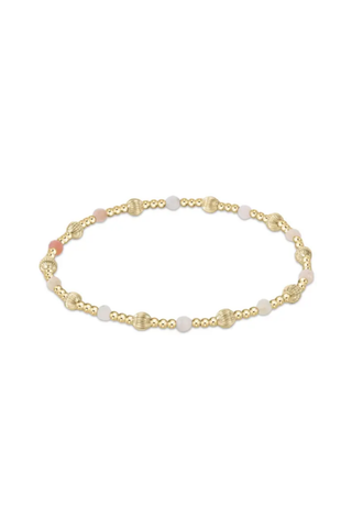 ENewton Dignity Sincerity Pattern 4mm Bead Bracelet Pink Opal