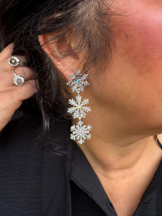 Sparkly Snowflake Earrings