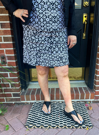 Lulu B Black Trellis Cha Cha Skort