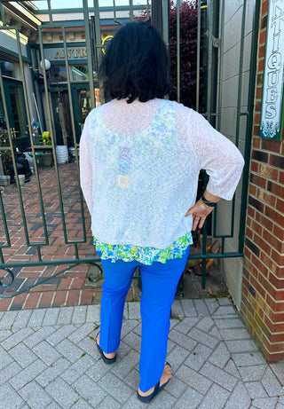 Bangladine by Lulu B Blue Pull-On Ankle Pant