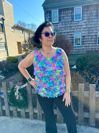 Beachtime by Lulu B Cha Cha Multi Splatter Tank