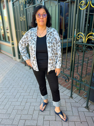 Beachtime by Lulu B Neutral Sea Life Full Zip Jacket