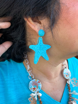 Turquoise Starfish Earrings