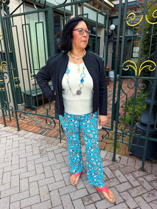Lulu B Clear Turquoise Shells Pant