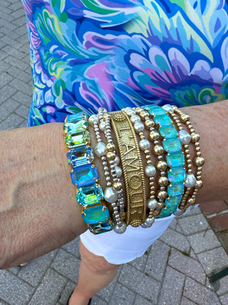 Sorrelli Ocean Everyday Emerald Stretch Bracelet