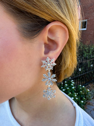 Sparkly Snowflake Earrings