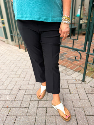 Lulu B Black Bangladine Contemporary Capris