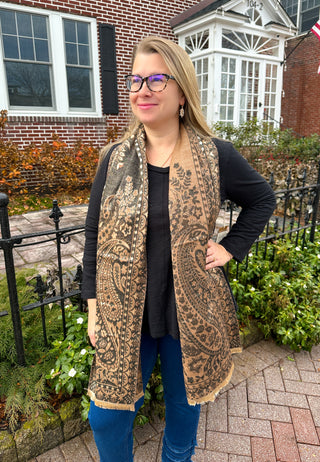Mocha Bloom Scarf