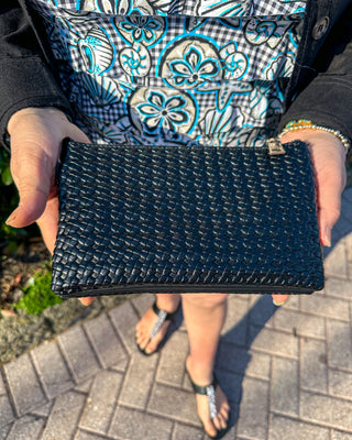 Riley Vegan Crossbody - Square Knot Black