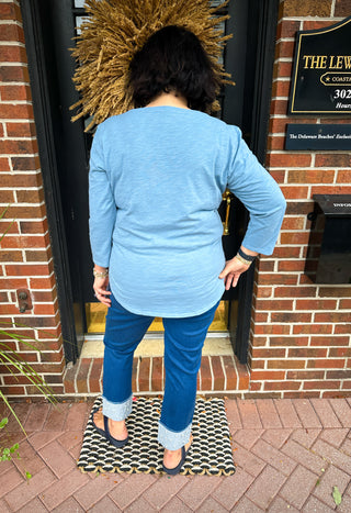 Escape by Habitat Indigo Dragonflies High Low Cotton Tee