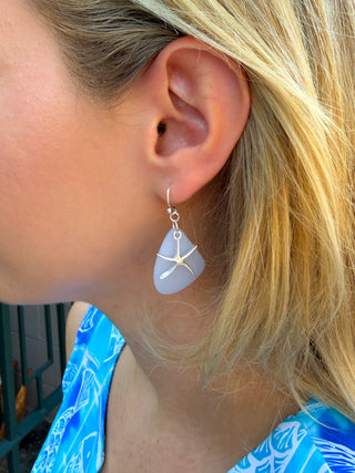 Seaglass and Starfish Earrings