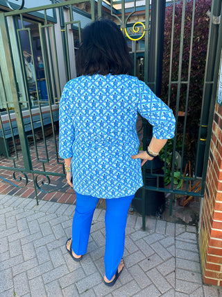 Lulu B Turtle Lattice Button Tunic