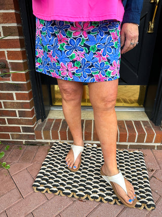 Beachtime by Lulu B Floral Multi 2-Pocket Skort