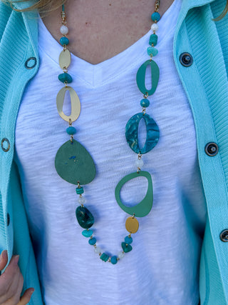 Mint Beaded Necklace