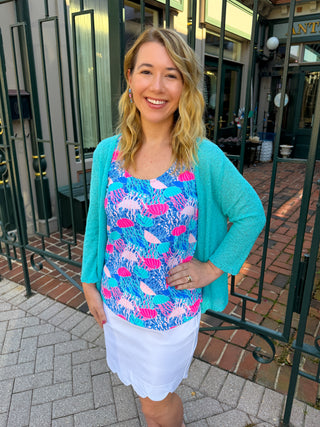 Lulu B Seaglass Lightweight Cardigan