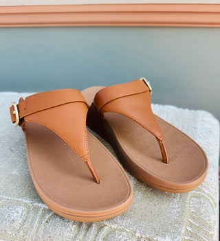 FitFlop Lulu Light Tan Buckle Sandal