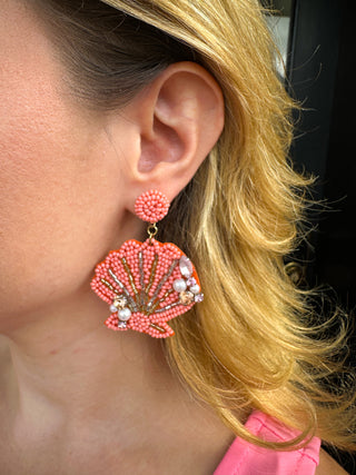 Coral Shell Earrings