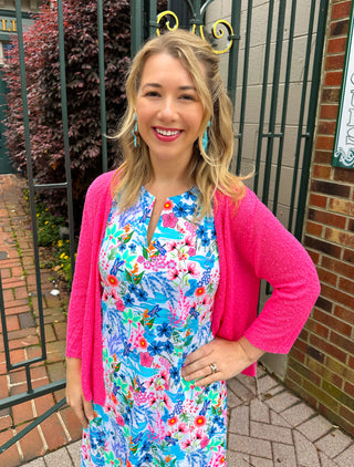 Lulu B Hot Pink Lightweight Cardigan