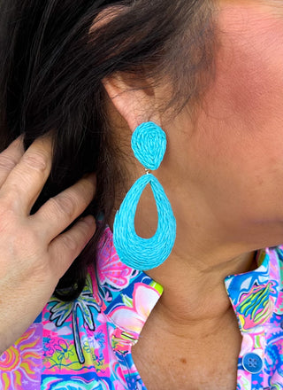 Turquoise Large Drop Earrings