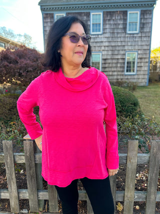 Escape by Habitat Raspberry Drape Neck Tunic