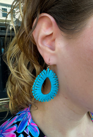 Turquoise Woven Earrings