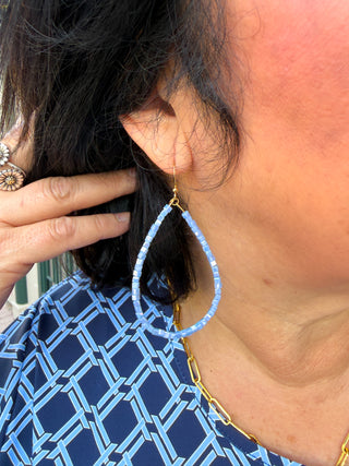 Periwinkle Beaded Earrings