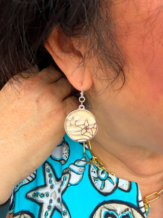 Mother of Pearl Starfish Earrings