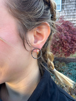 Bronze Double Hoop Earrings