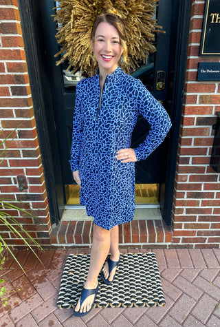 Lulu B Periwinkle Giraffe Long Sleeve Quarter Zip Dress – Blooming Boutique Lulu B Periwinkle Giraffe Long Sleeve Quarter Zip Dress – Blooming Boutique