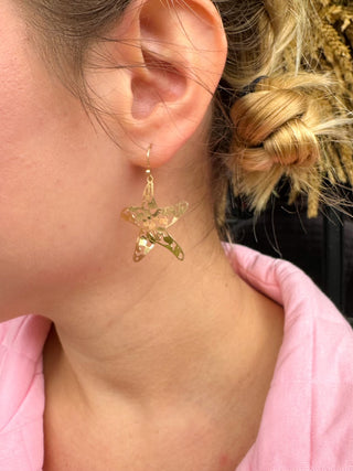 Gold Starfish Earrings