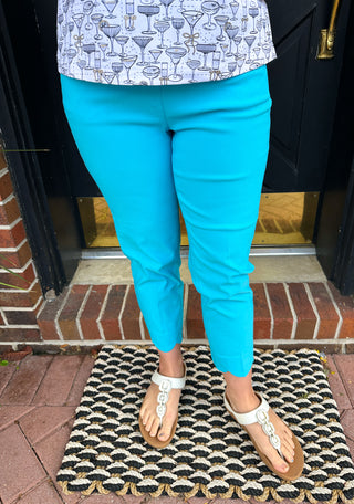 Lulu B Bangladine Clear Turquoise Scallop Capri