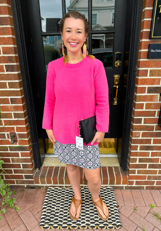 Lulu B Bright Hot Pink Chenille Sweater