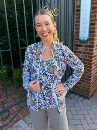 Lulu B Rustic Bloom Zip Jacket
