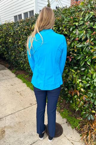 Lulu B Turquoise Zip Jacket