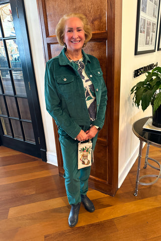 Escape by Habitat Emerald Flower Step Hem Boxy Tee