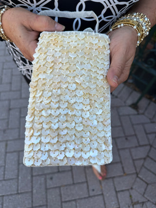 Capiz Flower Club Bag