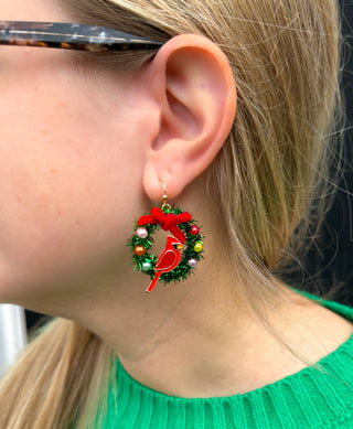 Holiday Wreath Earrings