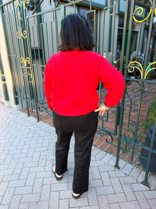 Cotton Lani Red Christmas Tree Sweatshirt