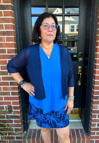 Lulu B Navy Lightweight Cardigan