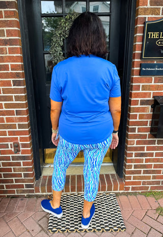 Lulu B Blue Zebra Leggings